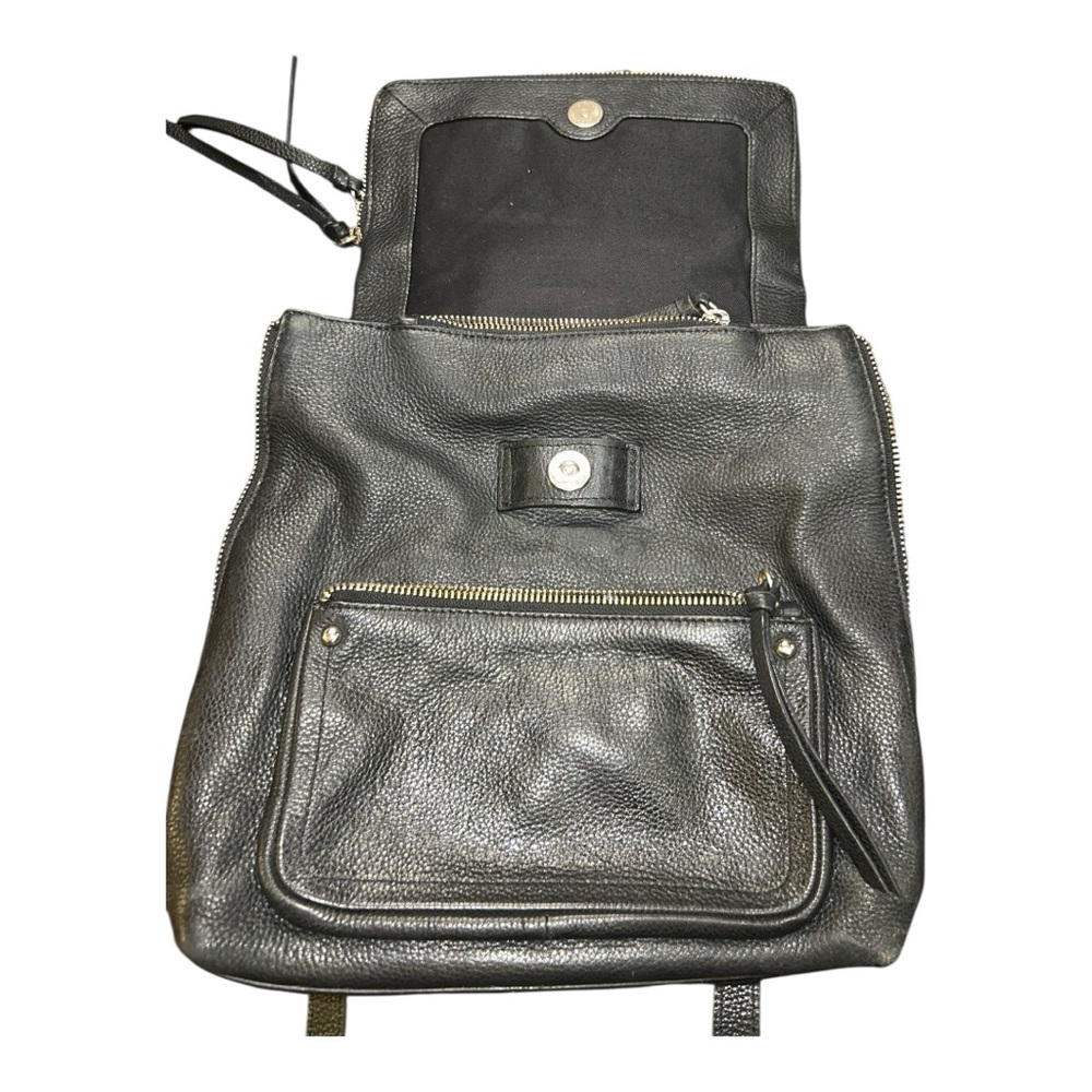 Lodis Black Modern Leather Backpack - Picture 6 of 15